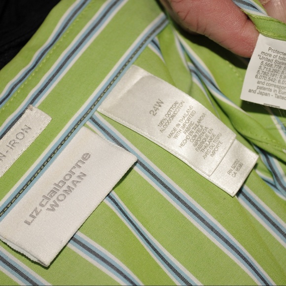 24W Liz Claiborne Button Up Dress Shirt 2275 - Picture 2 of 5